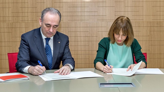 Firma Leopoldo Pérez Suárez y María Garaña