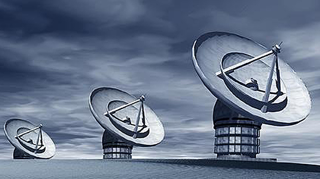 Antena parabolica telecomunicaciones