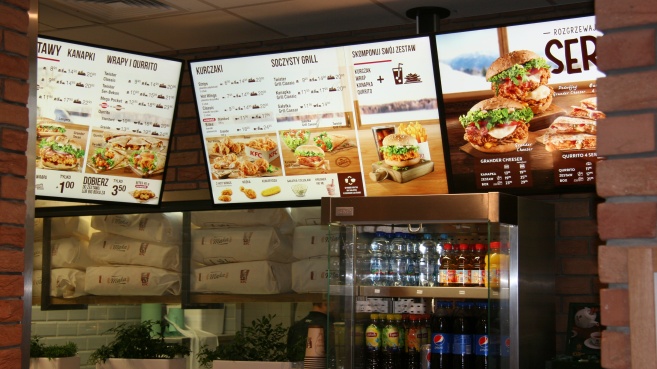 KFC. digital signage toshiba