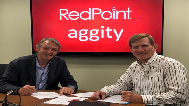 Oscar Pierre y Dale Renner CEOs de aggity y RedPoint.